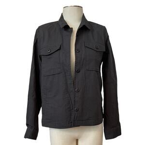 Vuori Women's Ripstop Charcoal Gray Organic Cotton Twill Jacket Small